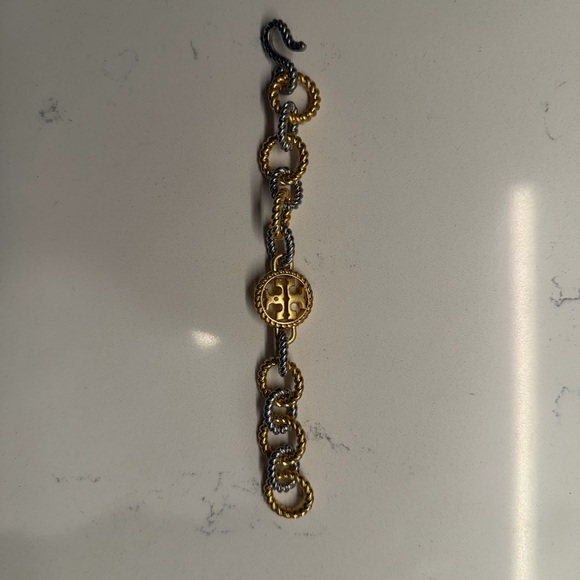 Tory Burch Jewelry - Tory Burch Gold and Silver Chain Link Bracelet size 6